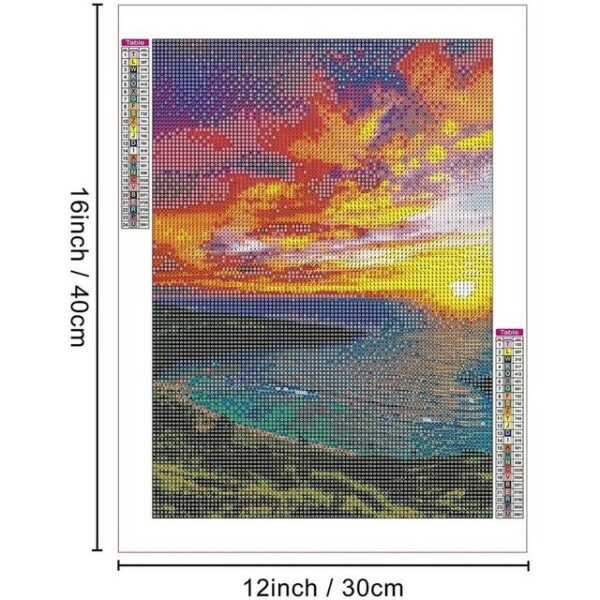 yozhiqu Kreativset Diamond Painting - Diamantbilder für Erwachsene, 5D Landschaftr, (6-tlg), DIY-Diamant-gemalte Kunst, 6 bunte Sonnenuntergangsfarben, 30 x 40 cm